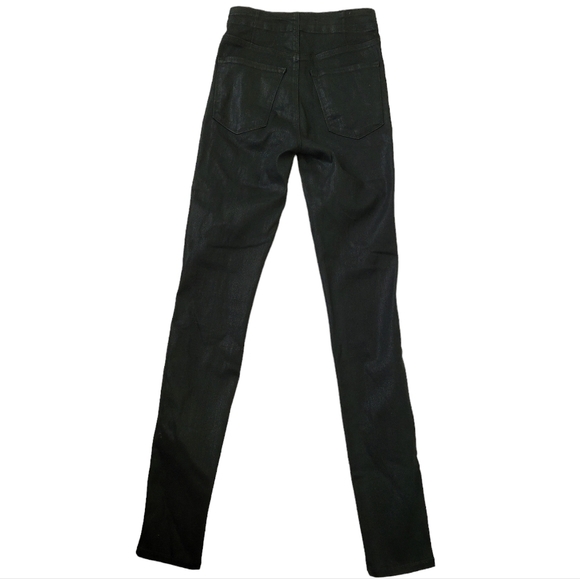 J Brand Natasha Button Sky High Coated Skinny Jeans in Fearless 24 - Picture 5 of 11